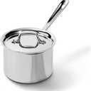 All-Clad D3 3-Ply Stainless Steel Sauce Pan with Lid 2 Quart, Induction, Oven Broiler Safe 600F, Multipurpose, Compatible w/ All Cooktops, For Restaurant or Home Kitchen, Pots & Pans, Cookware, Silver