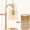 Adjustable Candle Warmer Lamp with Timer - Electric Light Wax Warming Dimmable Flameless Top Melter Heater Melting Heating Height Small Jar Candles Gifts Women Mom Birthday Home Desk Modern Decor