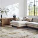 Livabliss x Galey Alix Myrtle Avenue III Modern Abstract Area Rug, 6'7" x 9' (7' x 9'), Cream/Taupe