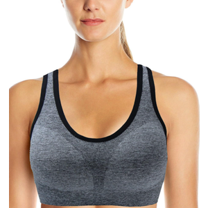 AKAMC Women's Cross Back Sport Bras,Adjustable Straps Padded Criss Cross Cropped Bras for Yoga Workout Fitness 2 Pack XXXL