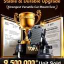 [2026 True Military-Grade] Car Phone Holder VANMASS [Upgraded Strongest Suction & Clip] Cell Phone Mount for Dashboard Windshield Vent Wall,Truck Cradle Stand for iPhone 17 Pro Max 16 15 14 13 Android (Black)