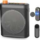 Voice Amplifier Wireless Microphone with Magnetic Lavalier, Bluetooth Voice Amplifier for Teachers with 2 Mic, Rechargeable Portable Microphone Speaker for Classroom, Yoga, Meetings, Speeches