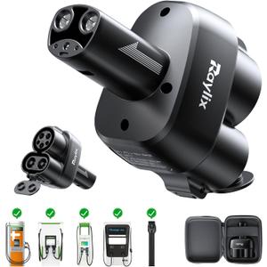 Raylix 2In1 CCS & J1772 to Tesla Adapter, Only Fit for Tesla Model Y 3 X S (2021-2026), Fast 250kW Charging, CCS1 to Tesla Charger Adapter, Compatible with DC Level 3 & AC Level 1/2 Charging Stations