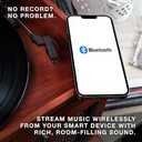 Victrola The Quincy 6-in-1 Bluetooth Record Player & Multimedia Center with Built-in Speakers  3-Speed Turntable, CD & Cassette Player, AM/FM Radio, Wireless Music Streaming (Mahogony) (Mahogany)