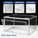 HIYOHIYO Size 14 Acrylic Clear Shoe Storage Boxes Stackable for Sneaker, Clear Shoe Box Storage Bins, Fully Transparent Display Case with Magnetic Door Suitable for Ankle, Boots, High Heels (1 Pack)