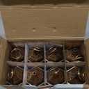 LLQ 8Pcs Mini Lantern with LED Tealight, Vintage Brown Lanterns Decorative, Hanging Candle Lanterns for Ramadan Christmas Wedding Table Centerpiece Indian Diwali Decor, Garden Fairy Party Decorations