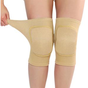 Men Women Protective Knee Pads, Anti-Slip Padded Sponge Knee Brace Knee Support for Football Volleyball Dance Skating Basketball Sports (Medium,Nude)