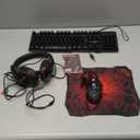 Gaming Keyboard and Mouse and Mouse pad and Gaming Headset, Wired LED RGB Backlight Bundle for PC Gamers and Xbox and PS4 Users - 4 in 1 Edition Hornet RX-250 (Black)