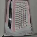 YUNZII ACTTO B303 Wireless Typewriter Keyboard, Bluetooth Connection, Cute Retro Aesthetic Design with Integrated Stand for Tablet, Phone, PC and Win/Mac/Android(B303, Baby Pink)