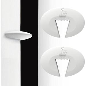 Silicone Door Guard and Stopper, Prevents Finger Pinch Injuries, Door Safety for Kids, 2 Packs White Basic (White 2 Packs Basic)