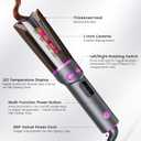 Negative Ion Automatic Rotating Curling Iron Smart Tangle-Free, Dual Voltage, Anti-Scald, Portable Ceramic-Coated Auto Hair Curler for Travel & Home Use1inch