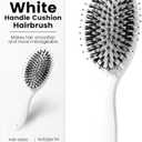 Boar Bristle Hair Brush - Viral World-Famous 5x Sold Out Paddle Brush - Smoother, Stronger, Shinier Hair with Nylon Bristles and Microsphere Massaging Tips, Curly Hair Brush (White)