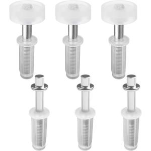 6pcs Bifold Door Repair Kit, Bifold Door Hardware Repair Replacement with 3/8-inch Pivot,Spring Loaded Hardware Kit,Bifold Door Repair Kit for Closet Door Accordion Barn Door.