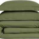 Brooklyn Loom Essential Cotton Green Twin XL 2 Piece Comforter Set
