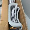 4-in-1 Toddler Swing Set & Baby Jumper and Bouncer for Toddlers, Foldable Baby Swing Stand for Outdoor Indoor Play, Easy to Assemble and Store for Ages 6 Months to 10 Years Old (White)