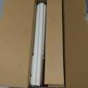 QDWIS 2 Pack Antique White Curtain Rods for Windows 48 to 84 inch,1" Adjustable Heavy Duty Window Curtain Rod with Leaf Finials,Rustic Decorative Drapery Rods Set,Size:36-88''