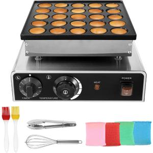 Dyna-Living Mini Dutch Pancake Maker 25PCS Commercial Mini Pancake Maker Non-stick Dorayaki Maker Electric Dutch Pancake Baker 950W Mini Pancake Dutch Machine for Home Kitchen