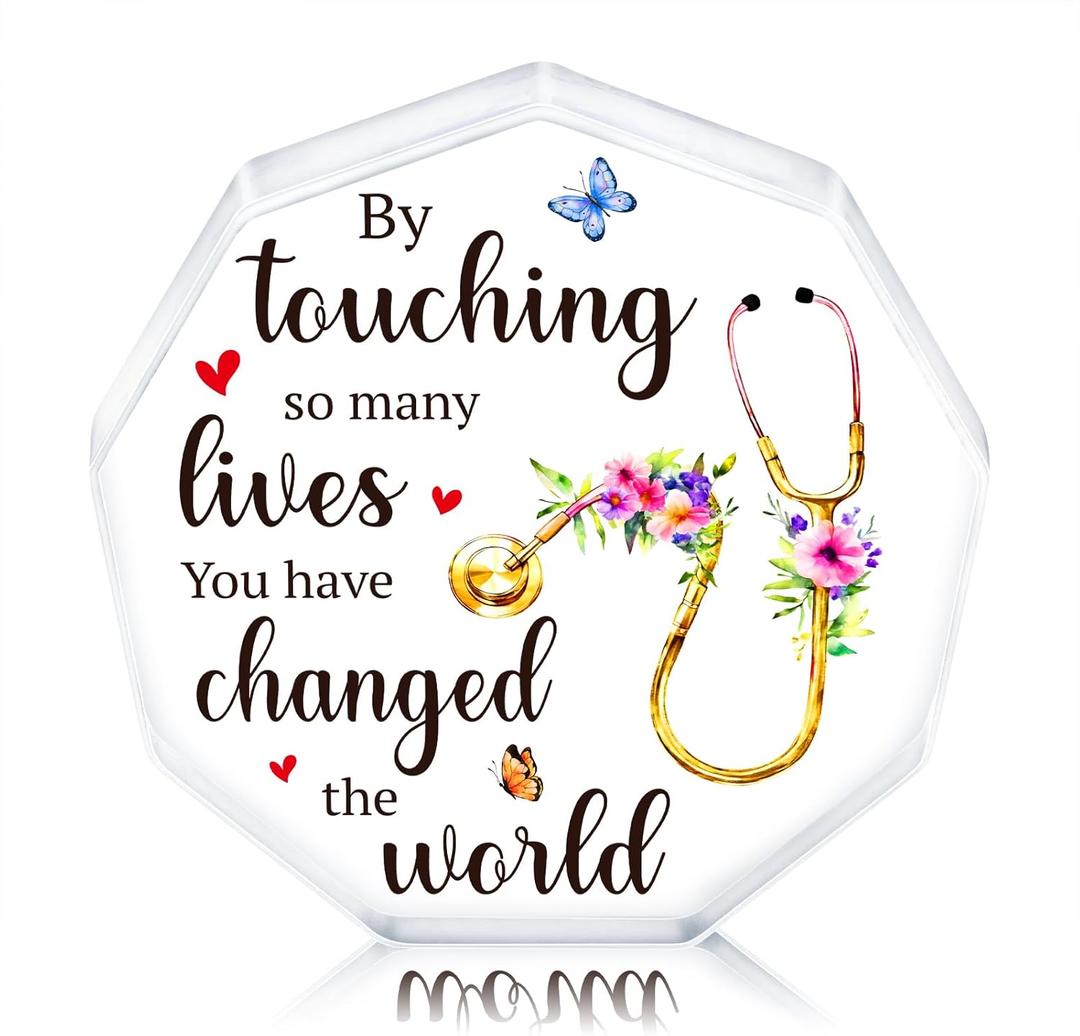 PETCEE Nurse Gifts for RN - Nurses Week Appreciation Gifts Paperweight for Women Nursing Gift Nurse's Day Appreciation Gift Acrylic Nursing Keepsake Paperweight Decorations for Doctor Nursing School