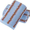 YiLUOMO Pale Blue Modern Wave Pattern Design Hand Towel Set of 2 Ultra Soft 100% Cotton Quick Dry Highly Absorbent Bathroom Hand Towels 13x 29 Inch