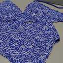 Herseas Women's Embroidered Flowers Bikini Sets Scalloped V Neck Swimsuits High Waisted Bathing Suits, S Size