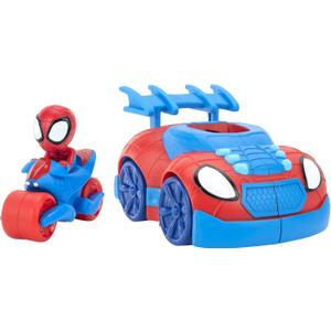 Jazwares Spidey and His Amazing Friends 2 n 1 Web Strike Feature Vehicle - Must-Have Toy for All Fans