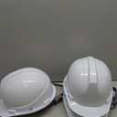 Leumoi 10 Pcs Suspension Hard Hat, Construction Hard Hat for Safety, Ratchet Cap Style with Self Adjusting Crown Straps for Man Woman (White)