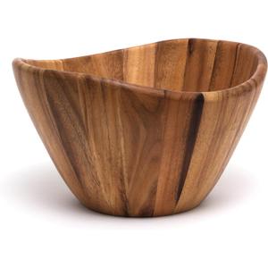 Lipper International Large Wavy Bowl, Acacia (12 inches (D) x 7 inches (H))