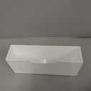 HELPLEX White Acrylic Guest Towel & Napkin Holder - Waterproof Splash-Proof Vertical Design for Bathroom, Kitchen, Dining Table - Home Hotel Office Organizer (1-Pack)