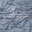 12 Pack 10Ft Cheesecloth Table Runner 35x120 Inch Boho Gauze Table Runner Rustic Cheese Cloth Long Romantic Table Runners for Wedding Bridal Shower Birthday Party Table Decor (Dusty Blue)