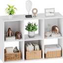 Sweetcrispy 6 Cube Storage Organizer, Stackable Modular Bookcase Shelf