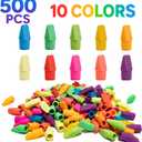 Cap Erasers for Pencils Pulk - Pencil Top Erasers Cap Erasers Toppers for Latex Free Assorted Colors School Supplies for Teachers Sudents Classroom Home and Office (500) (Red)