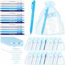 Chuangdi 50 Set Baby Shower Pens Favors for Guests It's a Boy Girl Ballpoint Pens Thank You Cards with Organza Bags Gender Reveal Party Favors for Adult Prizes Souvenirs(Blue,It's a boy)
