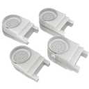 Bee Hive Feeder White Beehive Entrance Feeder with Lid Bee Sugar Water Feeder of Beekeeping Supplies, 3 Pack