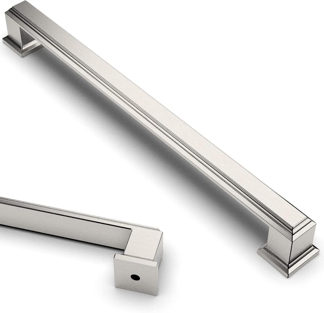 Asidrama 10 Pack 7.5 Inch(192mm) Brushed Satin Nickel Kitchen Cabinet Handles Cabinet Pulls Kitchen Cabinet Hardware for Cupboard Drawer Pulls