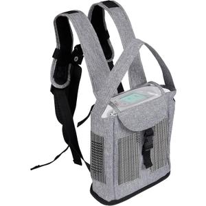 Yxmeiguo Lightweight Portable Oxygen Concentrator Backpack for G3 Unit, Breathable & Comfortable POC Carrying Bag with Mesh Panels, Water Resistant Oxygen Backpack (GRAY)