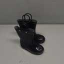 HISEA Kids Rain Boots for Toddler Boys Girls, Waterproof Rubber Boots with Easy-On Handles, Seamless PVC Rain-boots Lightweight Mud Shoes for Water Beach Outdoor Playing (8 Toddler, (Black)