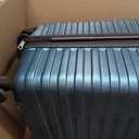 U.S. Traveler Boren Expandable Hardside Rugged Travel Luggage with 8 Spinner Wheels, Teal, Checked-Large 30-Inch