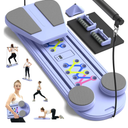Pilates Board - Pilates Reformer,  Multifunctional Abdominal Pilates Board for Home Workout Equipment, Portable Foldable Pilates Exercise Machine，Double Elastic Band Pilates Reformer Board