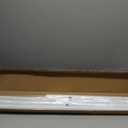 MEXAU White Tension Curtain Rod 40-148 Inch Long Tension Rod 1.26" Spring Tension Curtain Rod Adjustable Curtain Rods No Drilling Tension Shower Rod Curtain Tension Rod for Bathroom Windows Doorways