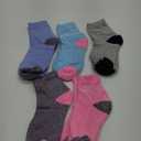 Pembrook Bamboo Viscose Diabetic Socks for Women & Men - 6 Pairs Ankle Neuropathy Socks for Swollen Feet | Heel-Toe Accents (Large)