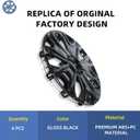 16 Inch Gloss Black Wheel Covers Hubcaps for 2015-2025 Ford Transit 150 250 350 350HD SRW, Only Fits 5-Lug Factory Steel Wheels, OEM Replacement CK4Z-1130-J, CK4Z-1130-D, 4-Pack