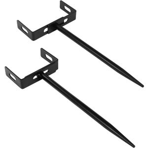 Rainwater Downspout Bracket, 2-4 Inch Sliding Adjustable, Heavy Duty Galvanized Iron Material, Rust Proof Pipe Support with Eco Coating, Easy Installation - Black 2 Pack