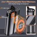 Hand Warmers Rechargeable - Magnetic Electric Hand Warmers 2 Pack with LED Display, Fast Heating Portable Heater, 4 Levels Heat Up, Long Lasting, Gifts for Men, Women, Outdoor, Golf, Camping, Fishing