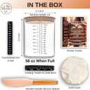 58oz Sourdough Starter Jar Kit Large Glass Fermentation Jar with Feeding Tracker, Sourdough Starter Recipe Guide, and Essential Bread Baking Tools for Homemade Sourdough