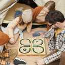 Cribbage Board Game Set, Unique Square 3-Track Cribbage Board Foldable with Card Storage & Magnetic Closure, 9 Multi-Colored Pegs, Playing Cards, Family Travel Board Game for Gatherings & Gifts