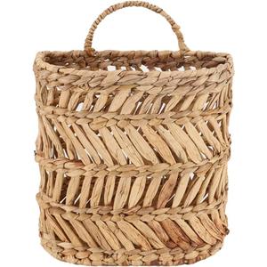 Wicker Hanging Basket Handmade Woven Hanging Storage Basket Natural Wicker Decorative Baskets for House Garden Wedding Wall Decorations,12*5*12