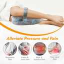 Knee Pillow for Side Sleepers with Soft Velvet Cover, Fixed Strap for Moving, Breathable Center Hole, Removable & Washable Memory Foam Leg Pillow for Hip, Back, Sciatica, Pregnancy & Joint Pain Relief (Grey)