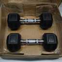 Cap Barbell,10lb Rubber Hex Dumbbell, Single, 2 Pcs