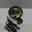 Riloer 12V Powered Car Fan, 90 Rotation 3 Speed Quiet, Portable Vehicle Cooling Fan Universal Serial Bus Powered Compatible with Cars, SUVs, RVs 1 PC