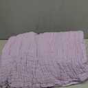 EMME Cotton Throw Blanket for Couch Soft Muslin Blankets 50"x60" Lightweight Breathable Blanket All Season Gauze Blanket, Lavender